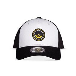 Black and White Pokeball Adjustable Cap