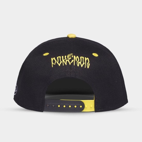 Pokemon Angry Pikachu Black Snapback Cap Pokemon Angry Pikachu Black Snapback Cap